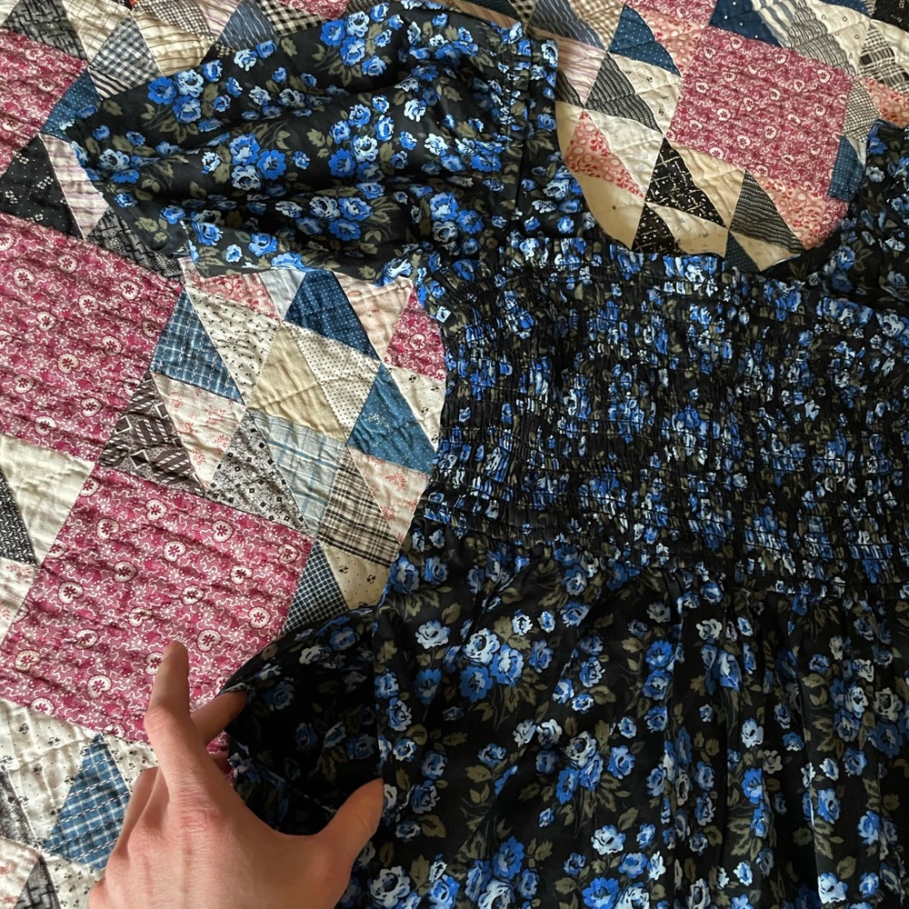 Gap floral puff sleeve smocked mini dress - Picture 3 of 6
